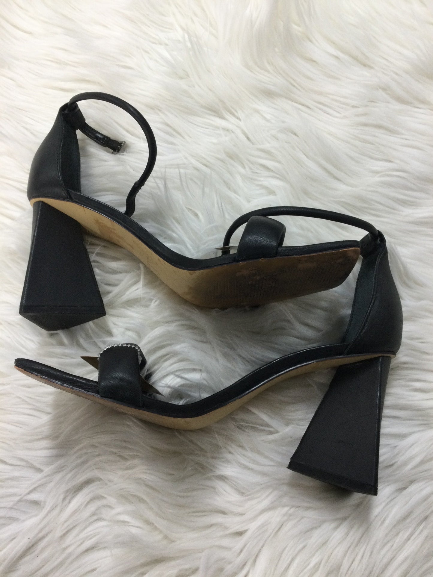 Sandals Heels Block By Marc Fisher In Black, Size:8
