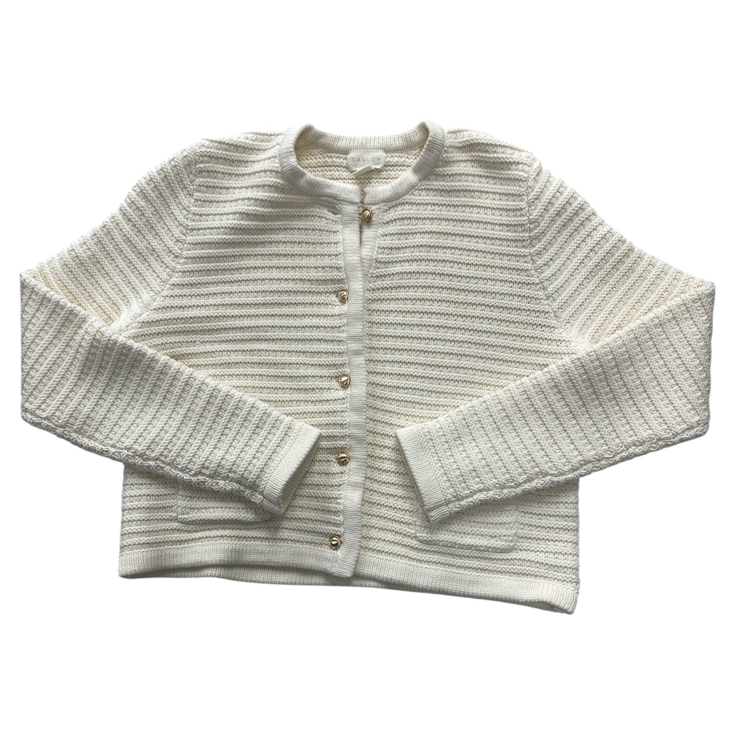 Sweater Cardigan By Caslon In Cream, Size:M