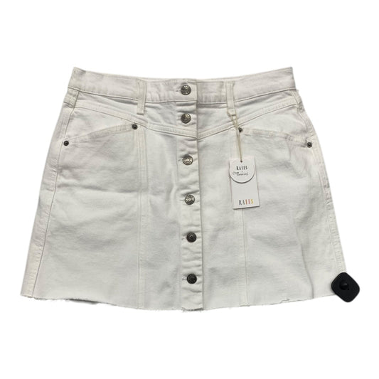 Skirt Mini & Short By Rails In White Denim, Size:10
