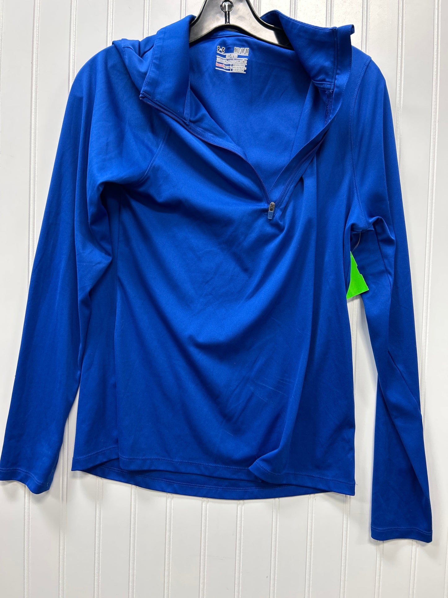 Athletic Top Ls Collar By Under Armour In Blue, Size:M