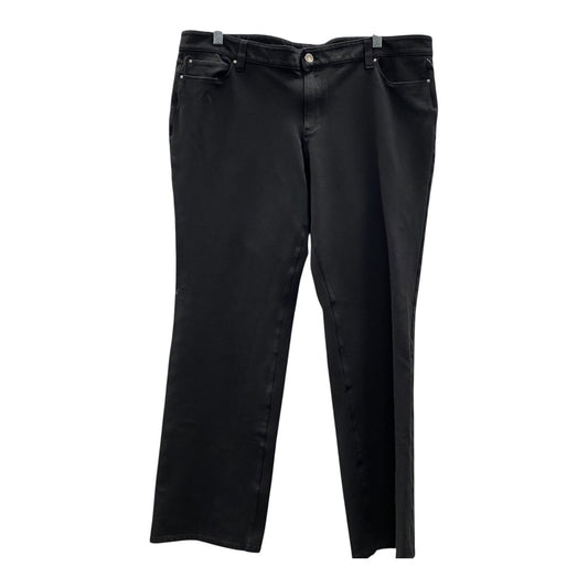 Jeans Straight By Ann Taylor In Black, Size:18