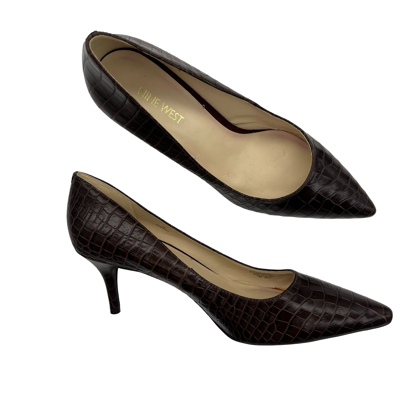 Shoes Heels Stiletto By Nine West In Brown, Size:9