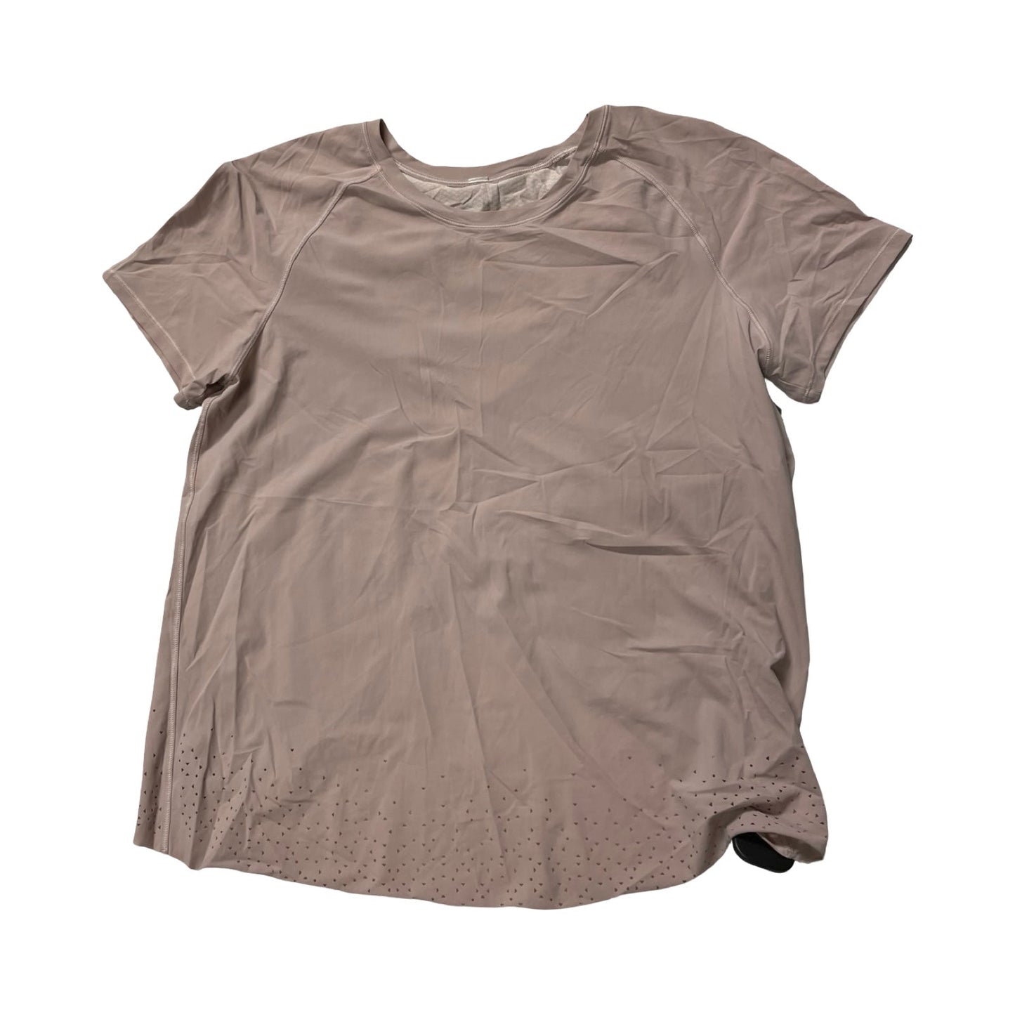 Athletic Top Ss By Lululemon In Pink, Size:M