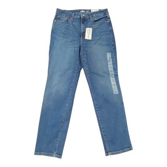 Jeans Straight By Old Navy In Blue Denim, Size:10