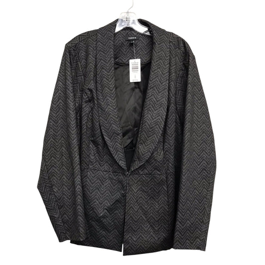 Blazer By Torrid In Black & Grey, Size:4X