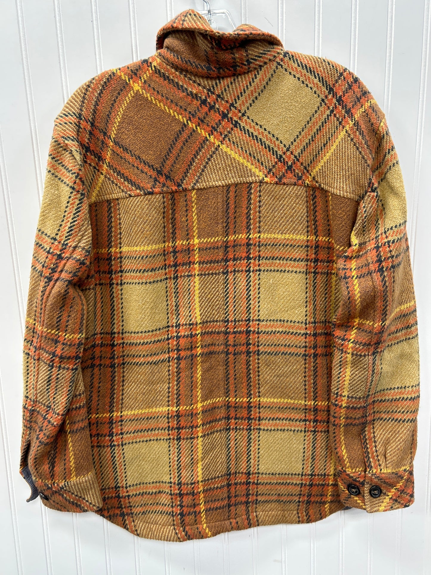 Jacket Fleece By Prana In Orange & Tan, Size:M