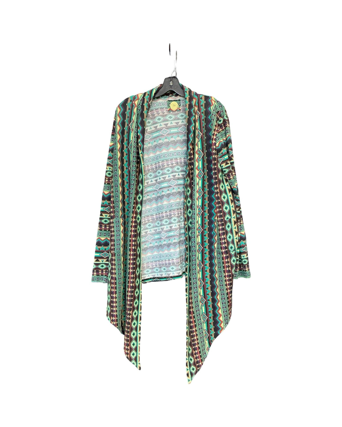 Sweater Cardigan By Double D Ranch In Green, Size:M