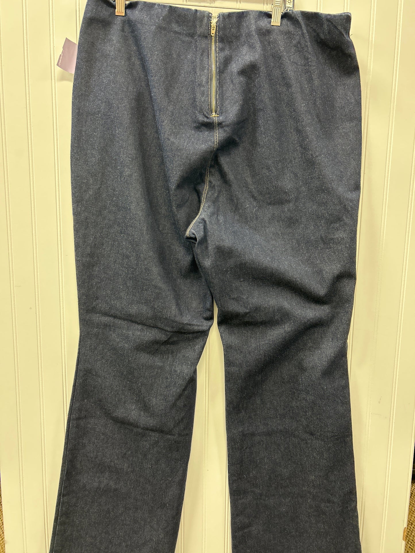 Jeans Wide Leg By Good American In Blue Denim, Size:3X