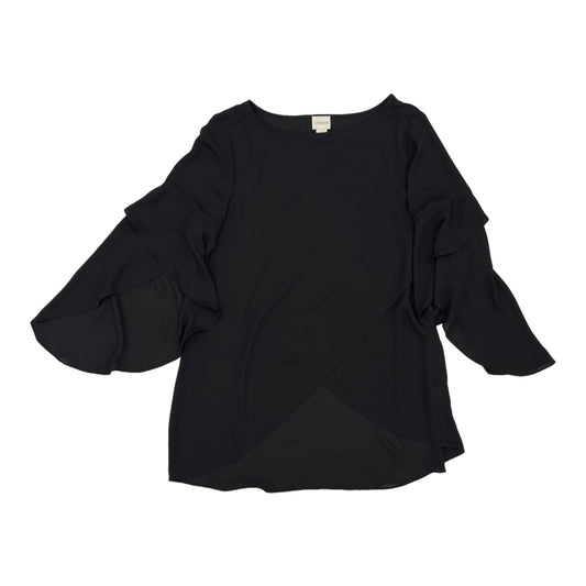 BLACK BLOUSE 3/4 SLEEVE by CHICOS Size:S