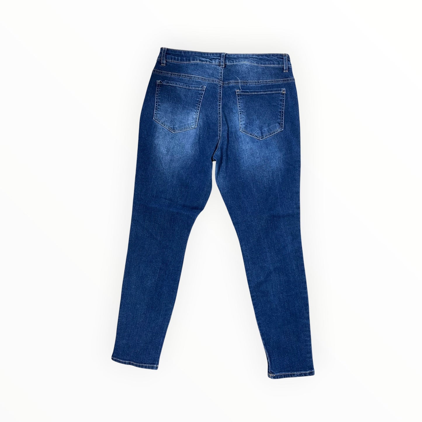 Jeans Skinny By D Jeans In Blue Denim, Size:12