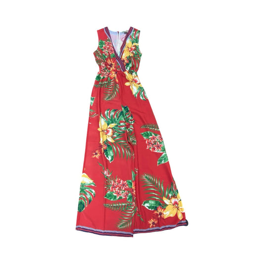Jumpsuit By Flying Tomato In Green & Red, Size:Xs