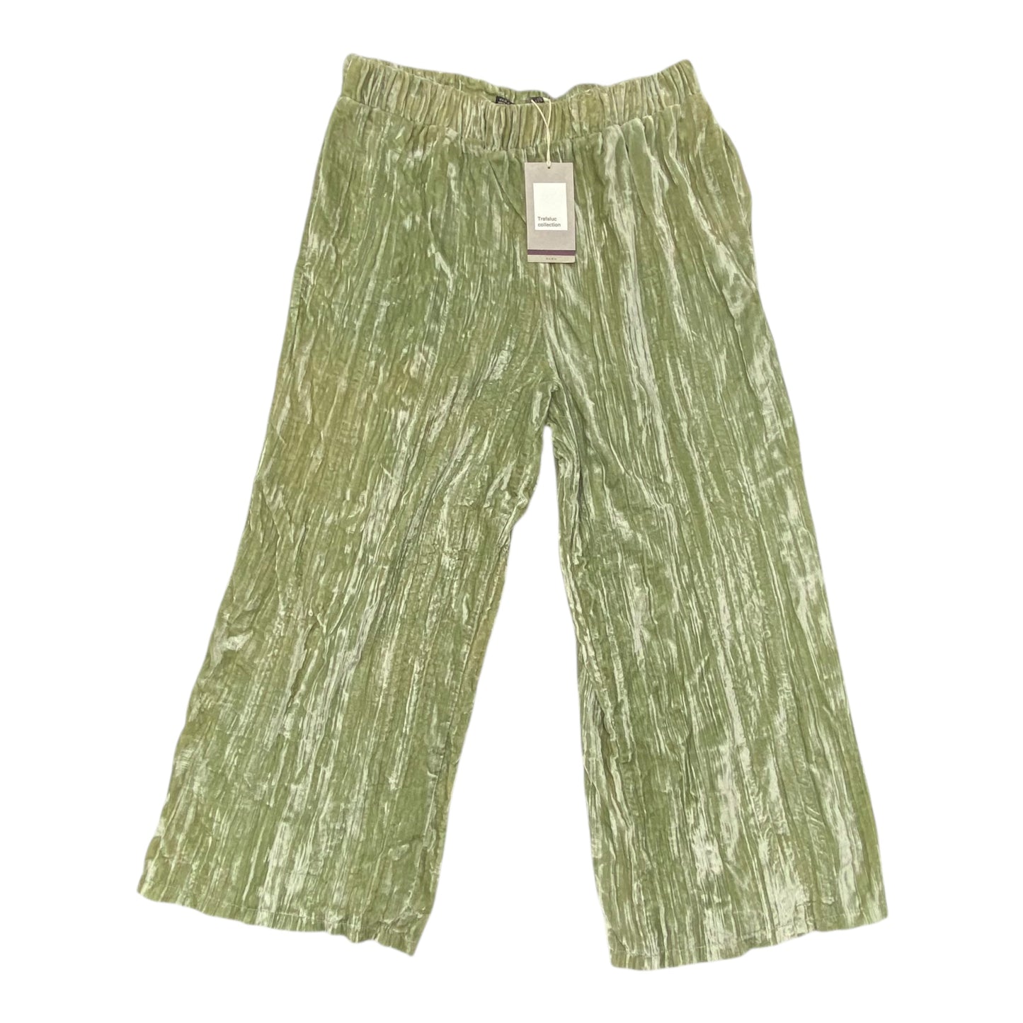 Pants Cropped By Zara In Green, Size:L
