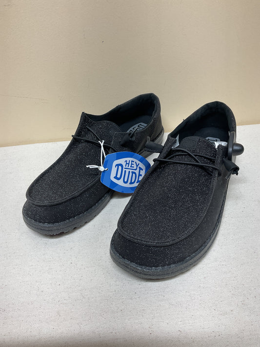 Shoes Flats By Hey Dude In Black, Size:12