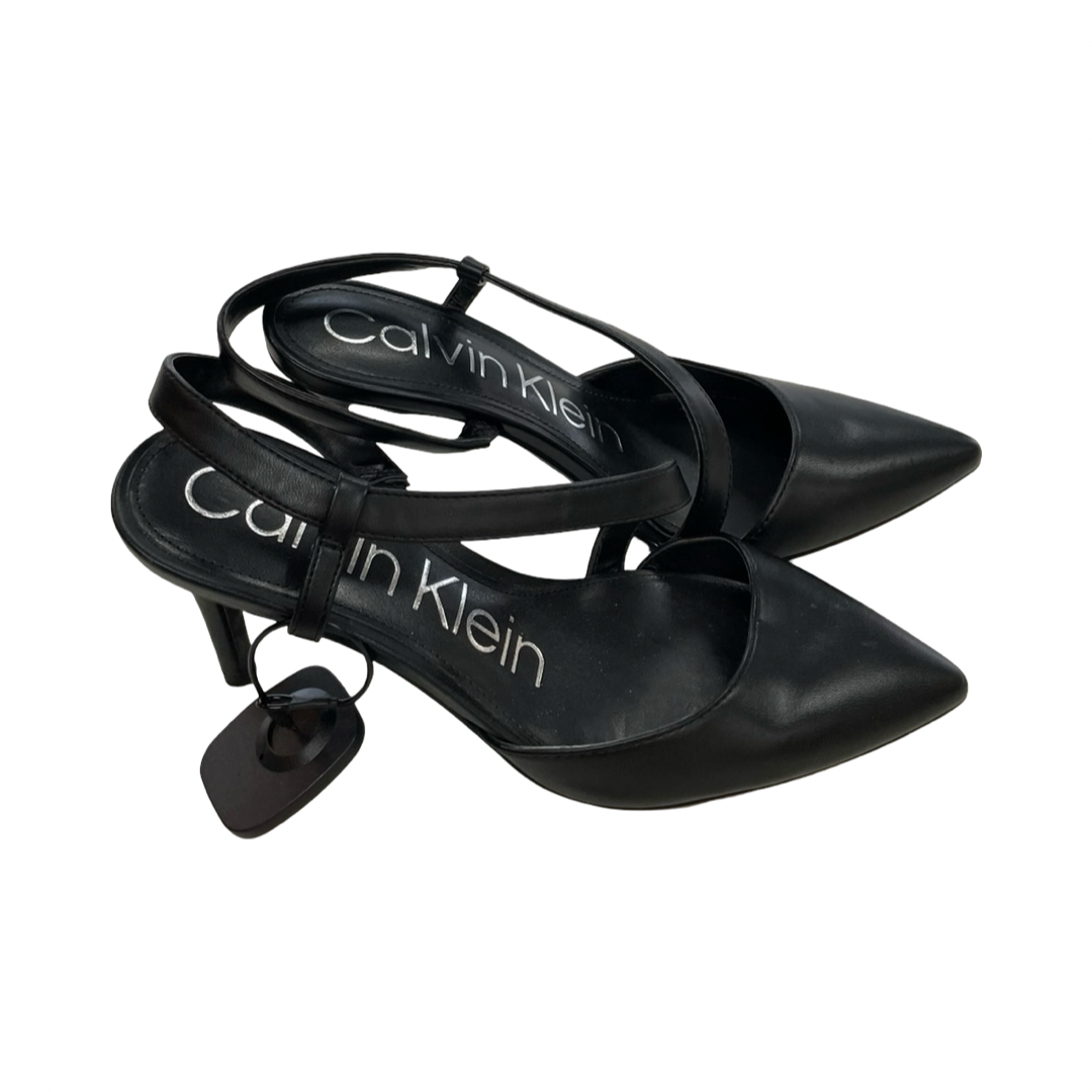 Shoes Heels Kitten By Calvin Klein In Black, Size:7.5
