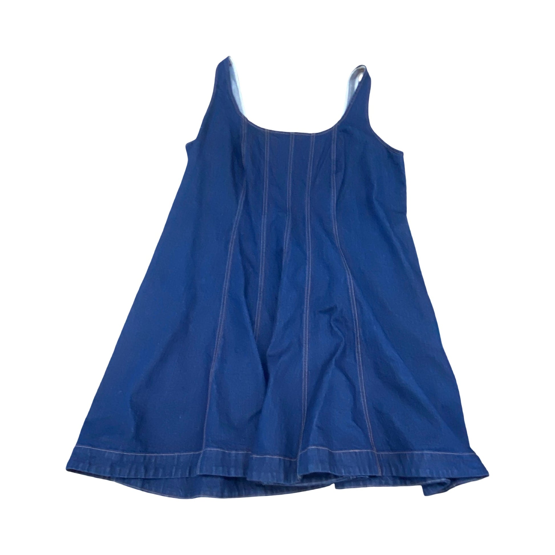 Dress Casual Midi By Target-Designer In Blue Denim, Size:2X