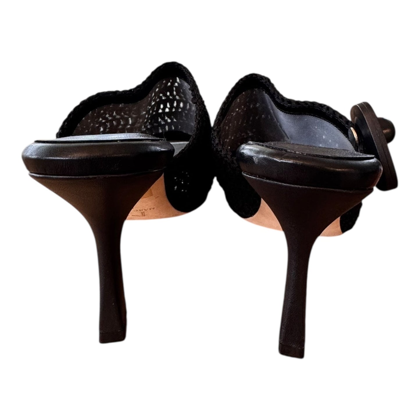 Sandals Heels Stiletto By Marc Fisher In Black, Size:9