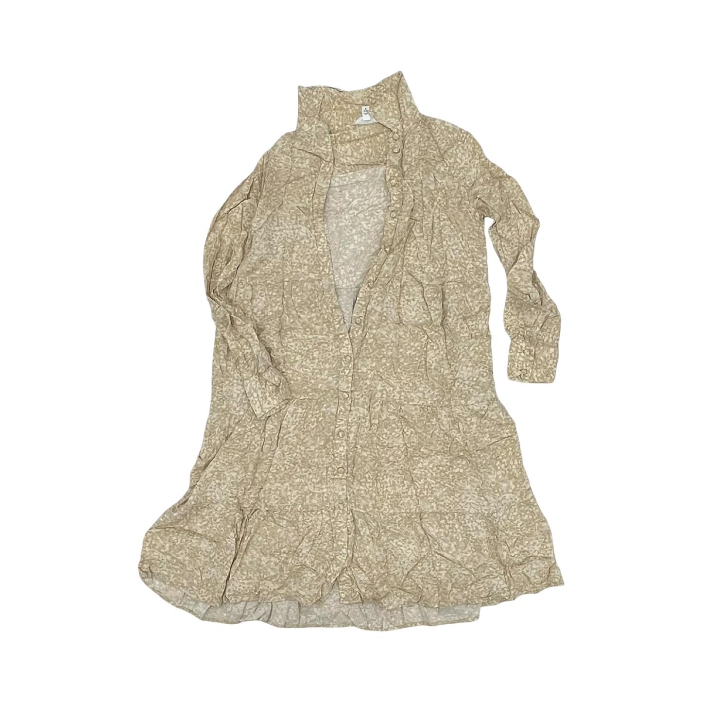 Dress Casual Midi By Time And Tru In Tan, Size:S