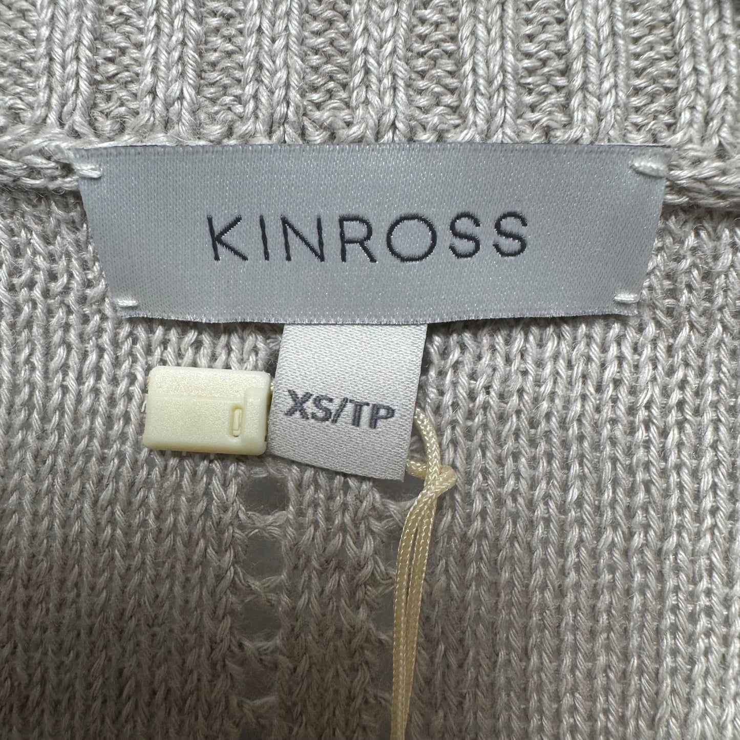 Linen Sweater By Kinross In Flax, Size: XS