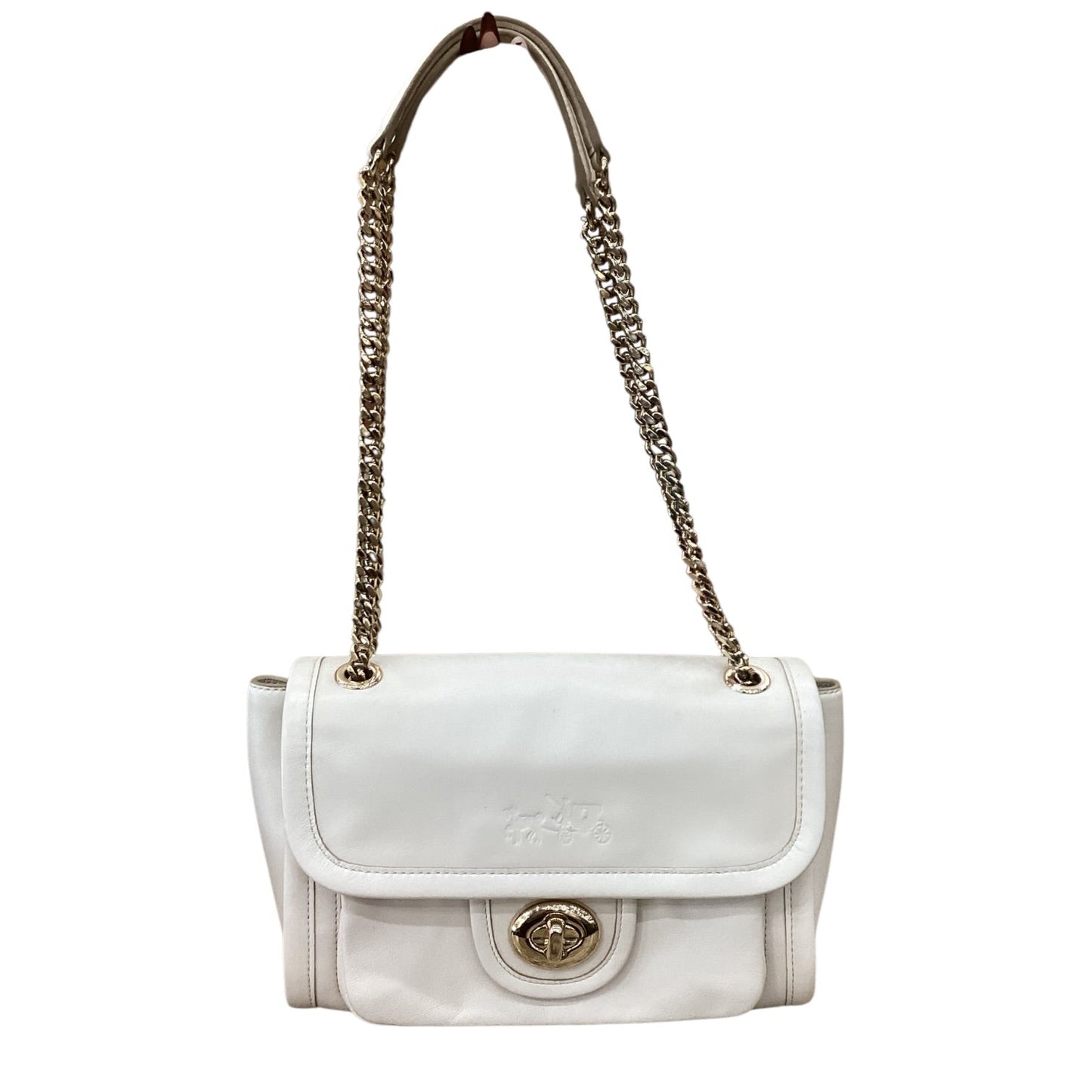 Handbag Designer By Coach In Cream, Size:Medium