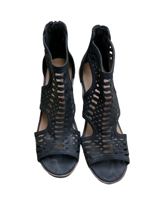 Sandals Heels Block By Maurices In Black, Size:11