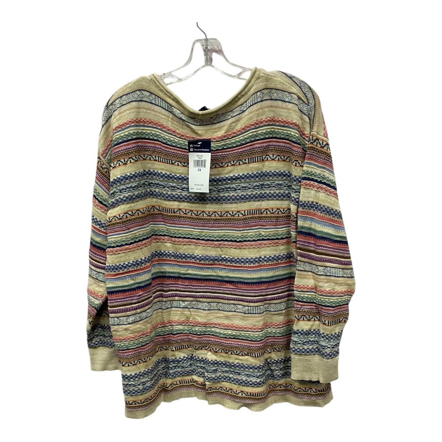 Sweater By Chaps In Multi, Size:2X