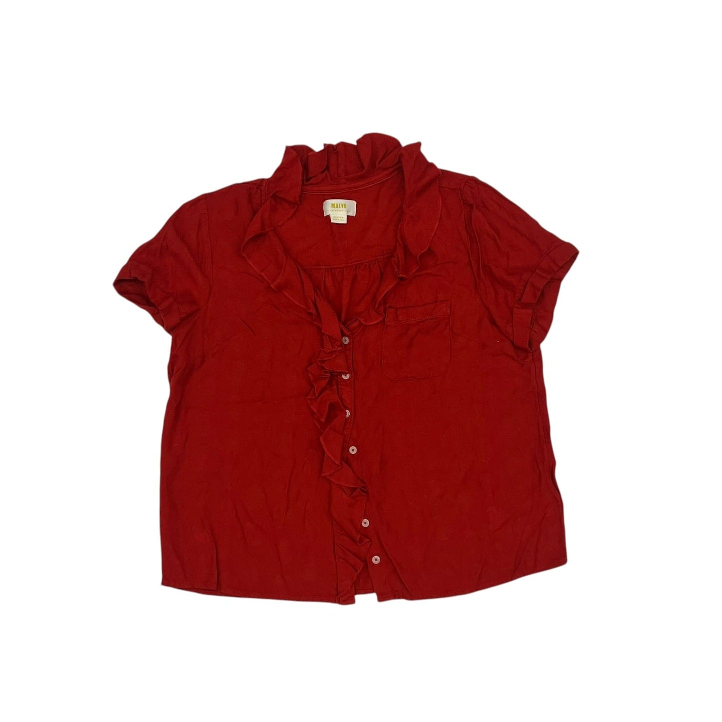 Blouse Ss By Maeve In Red, Size:M