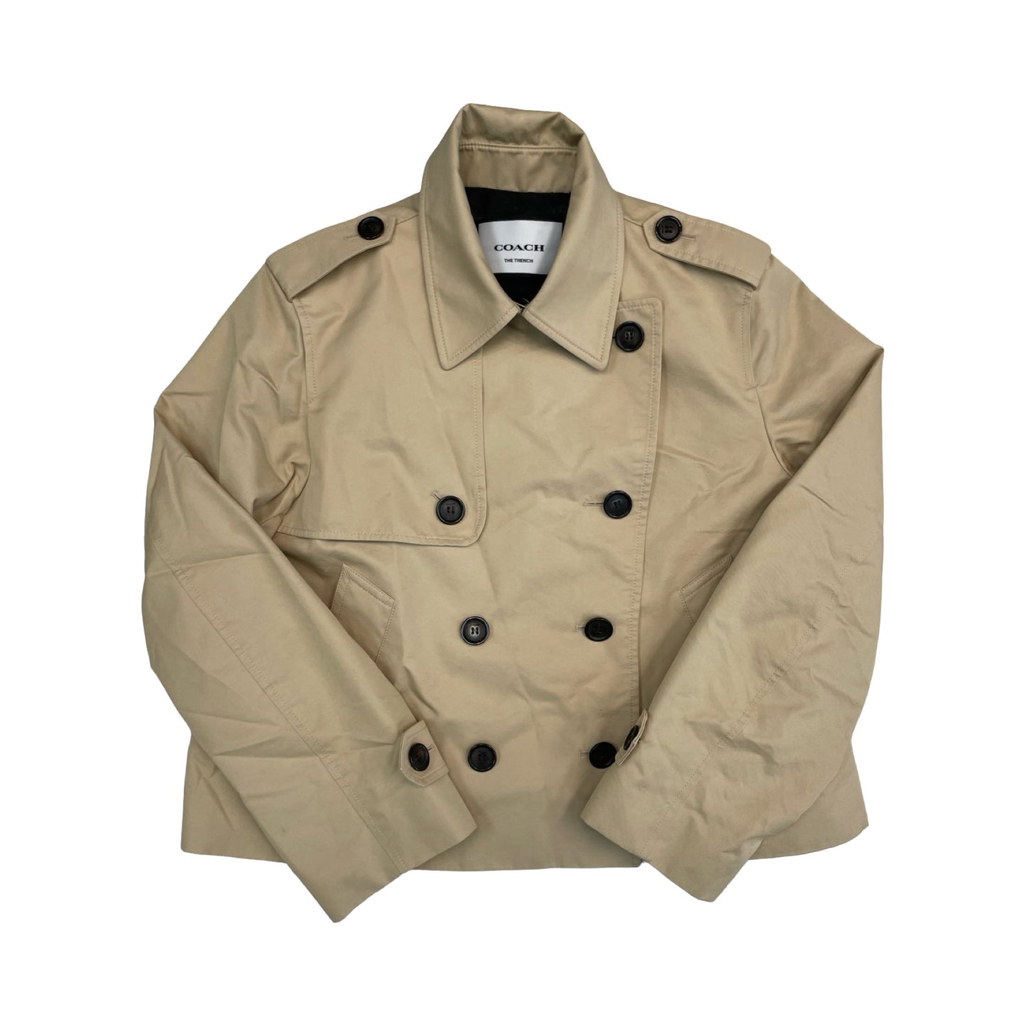 Coat Designer By Coach In Tan, Size:M