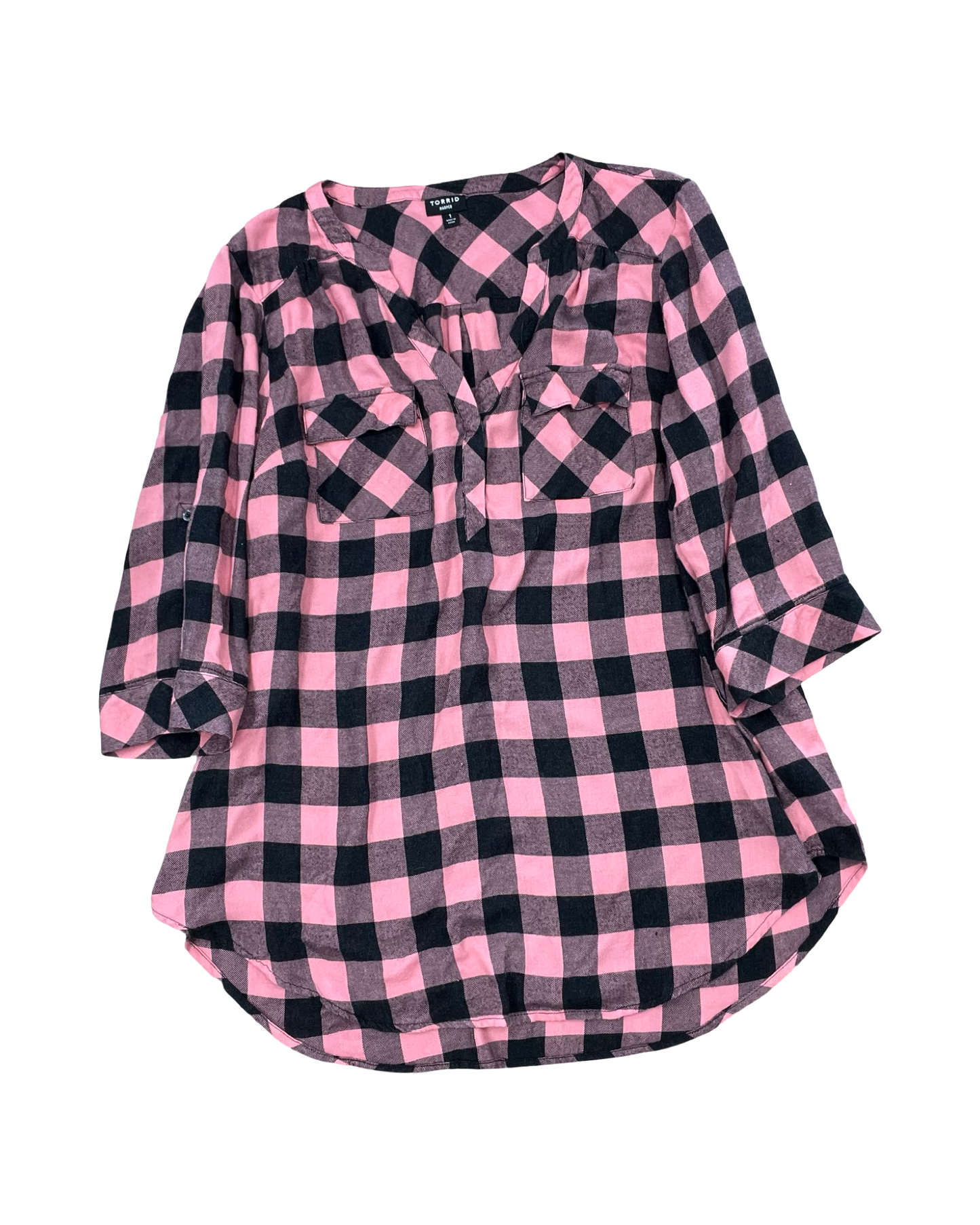 Top Ls By Torrid In Black & Pink, Size:Xl
