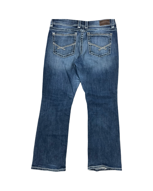 Jeans Boot Cut By Bke In Blue Denim, Size:18