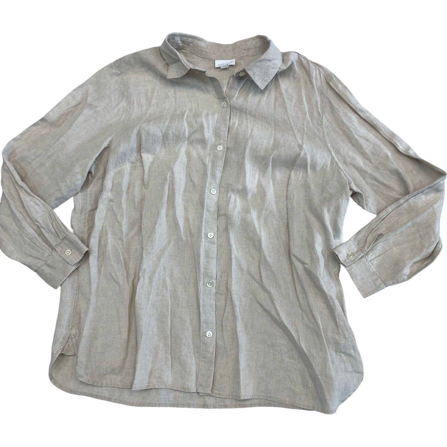 Top Ls By J. Jill In Tan, Size:1X