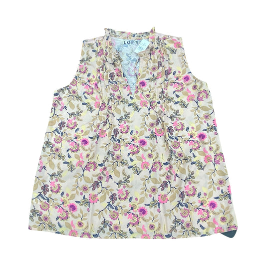 Top Sleeveless By Loft In Multi, Size:L