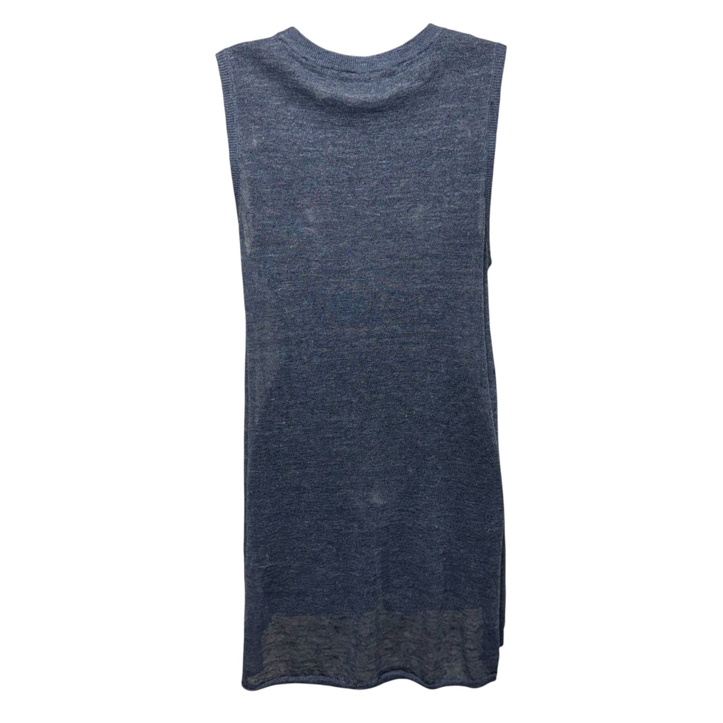 Linen Blend Top Sleeveless Designer By Alice + Olivia In Blue, Size: S