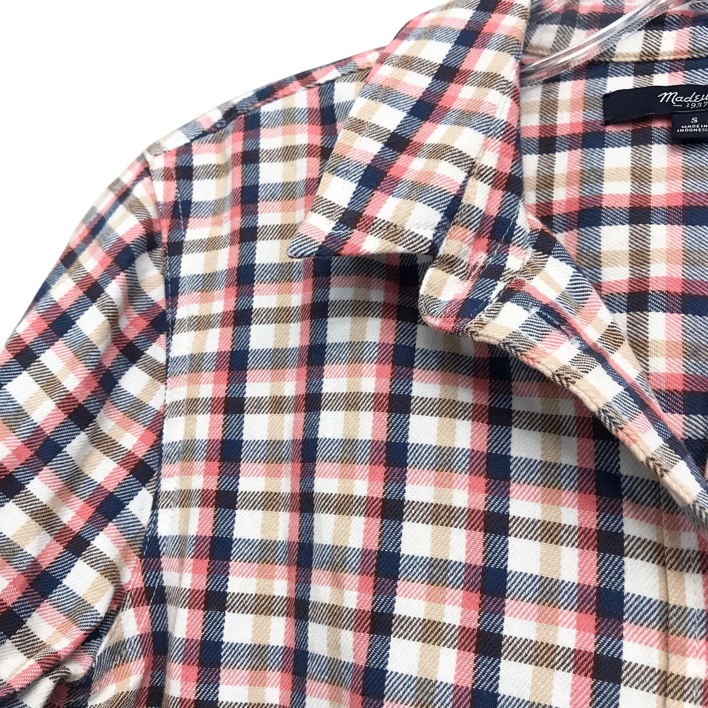 Top Ls By Madewell In Checkered Pattern, Size:S