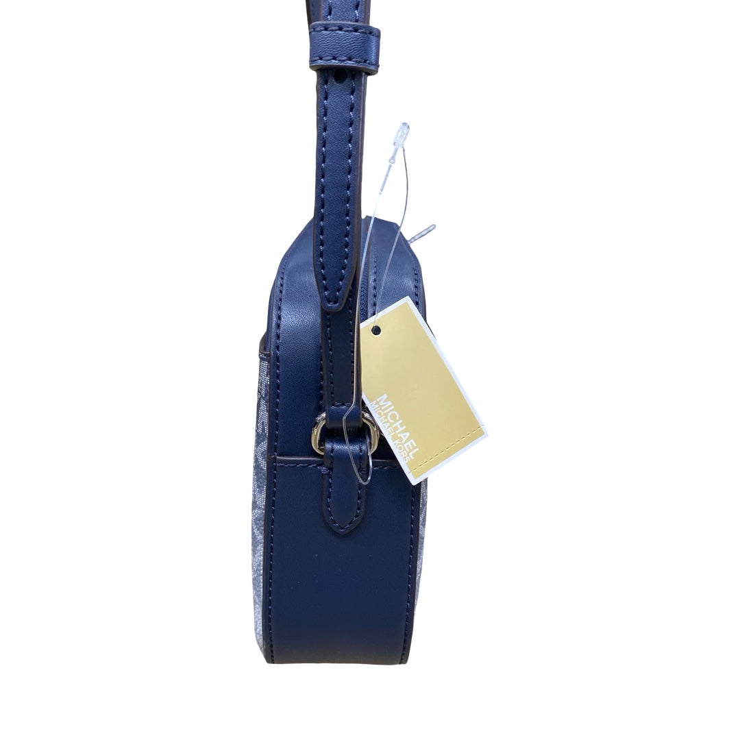 Handbag Designer By Michael Kors In Blue & White, Size:Small