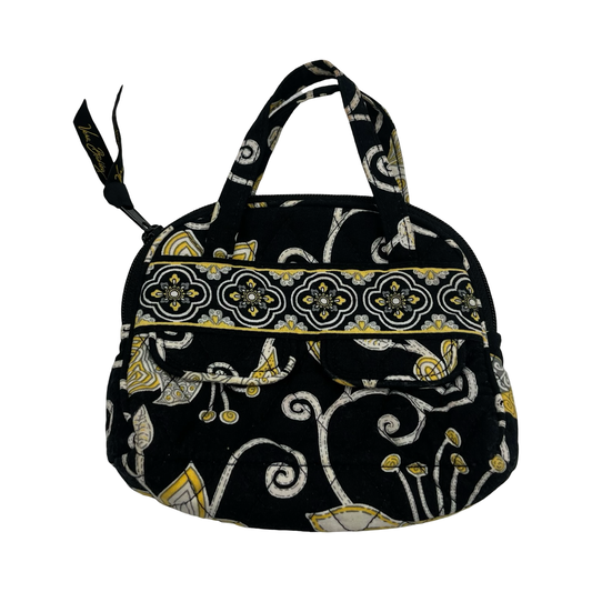 Handbag By Vera Bradley In Black & Yellow, Size:Small