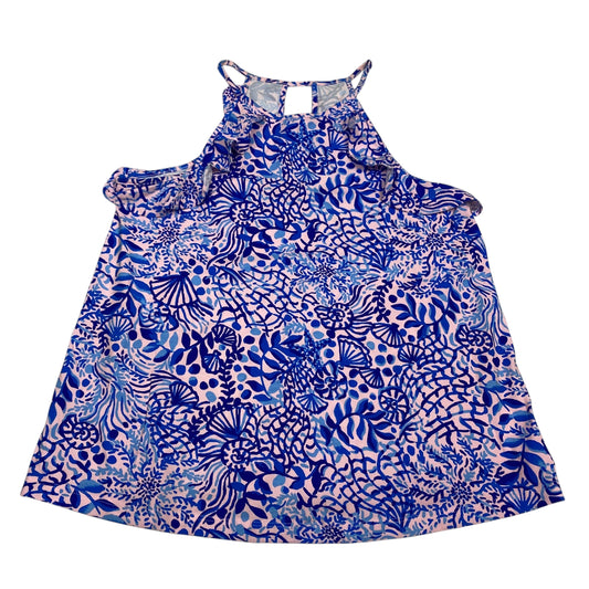 Top Sleeveless Designer By Lilly Pulitzer In Blue & Pink, Size:S