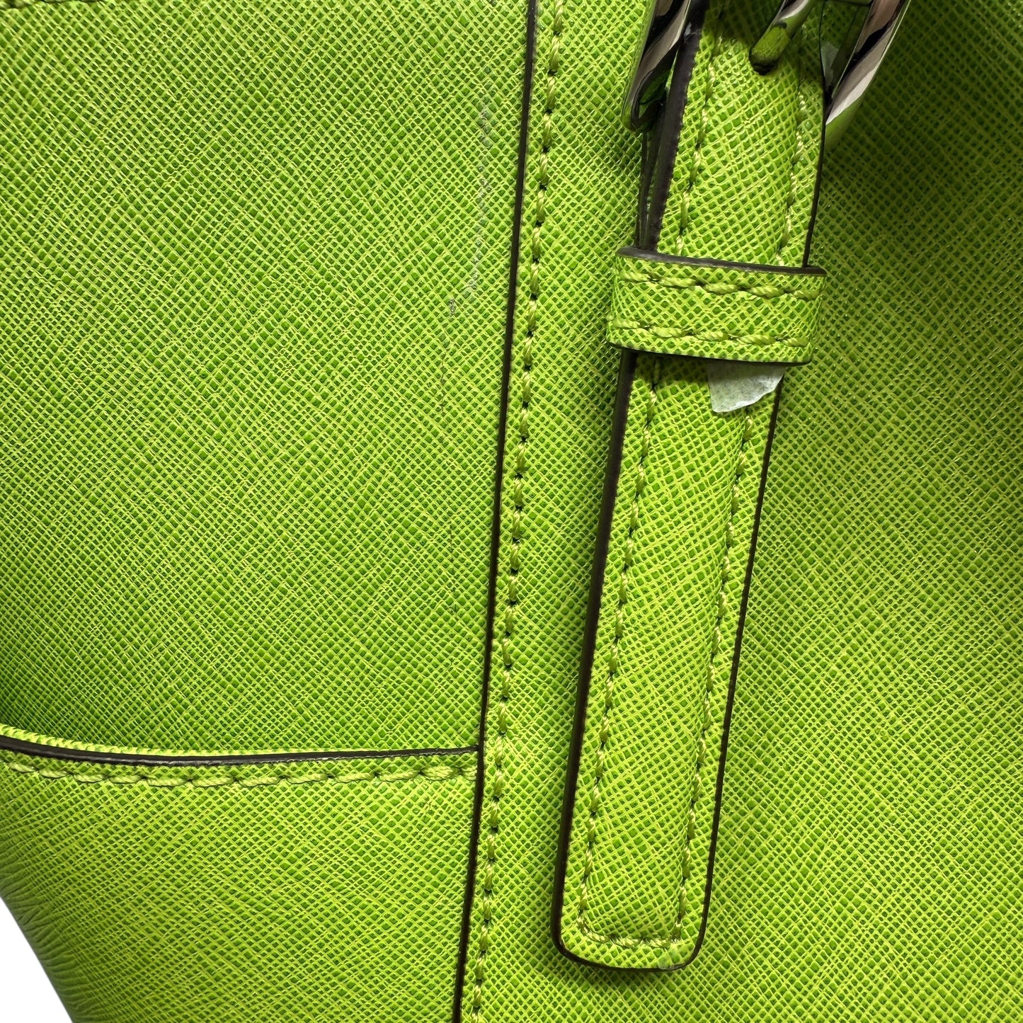 Jet Set East West Top-Zip Saffiano Leather Tote In Pear Designer By Michael Kors, Size: Medium