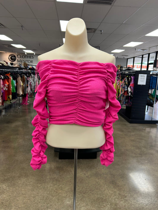 Top Ls By Line & Dot In Pink, Size:Xs