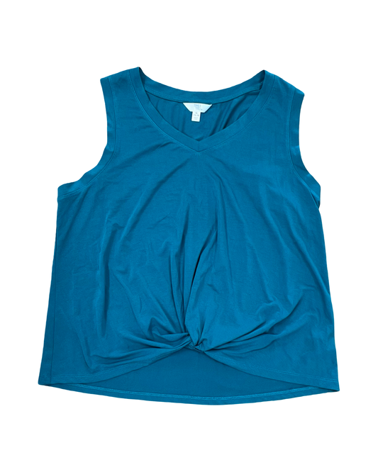 Top Sleeveless By Time And Tru In Teal, Size:Xl