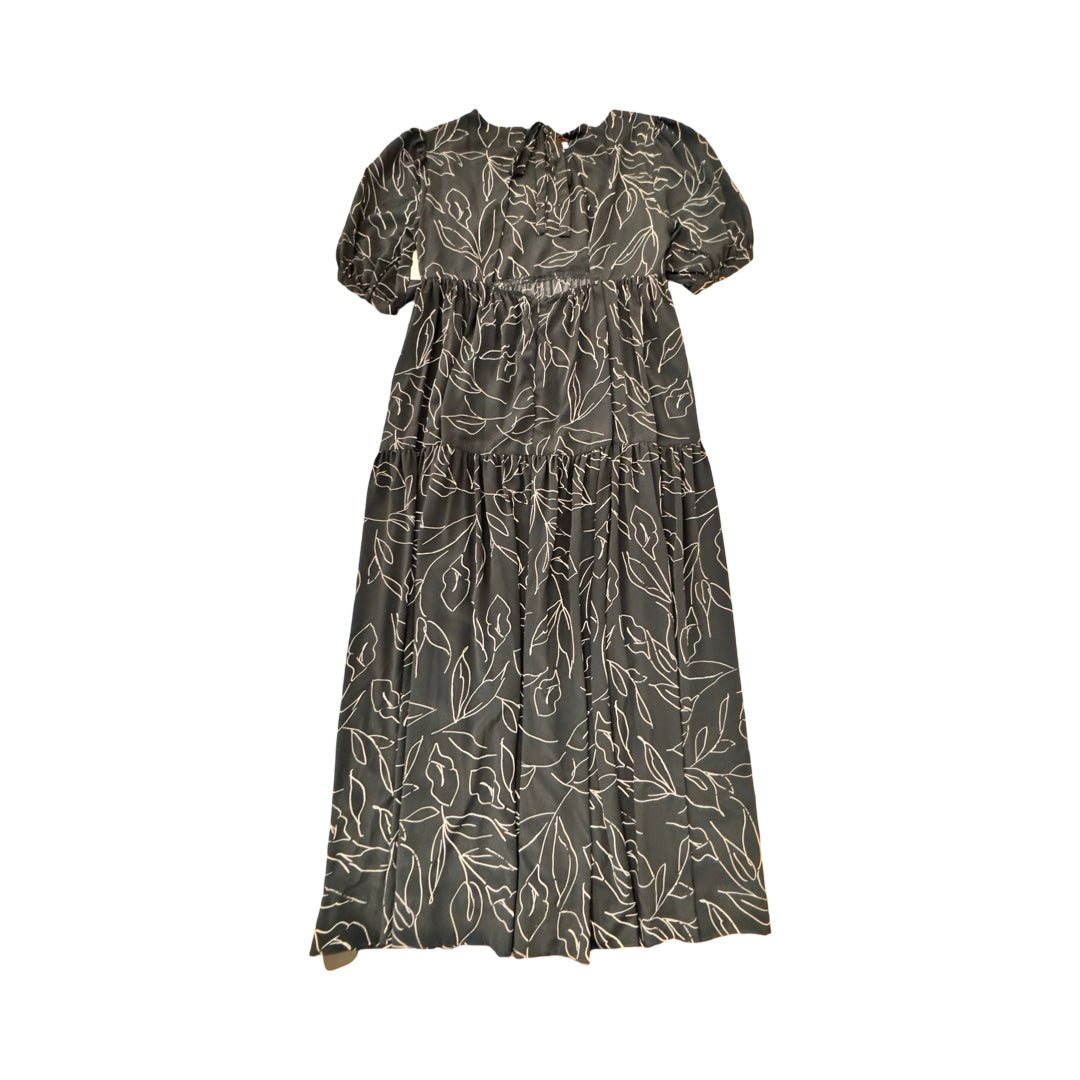 Dress Casual Maxi By En Saison In Navy & White, Size:L