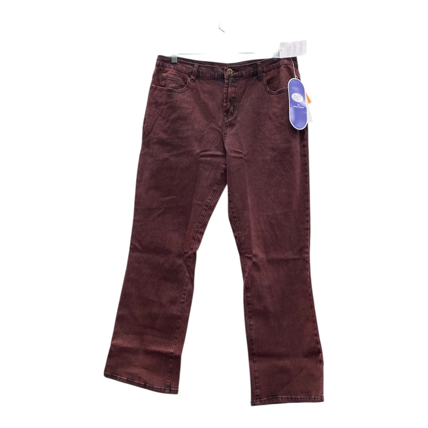 Jeans Boot Cut By Dg2 In Red, Size:12P