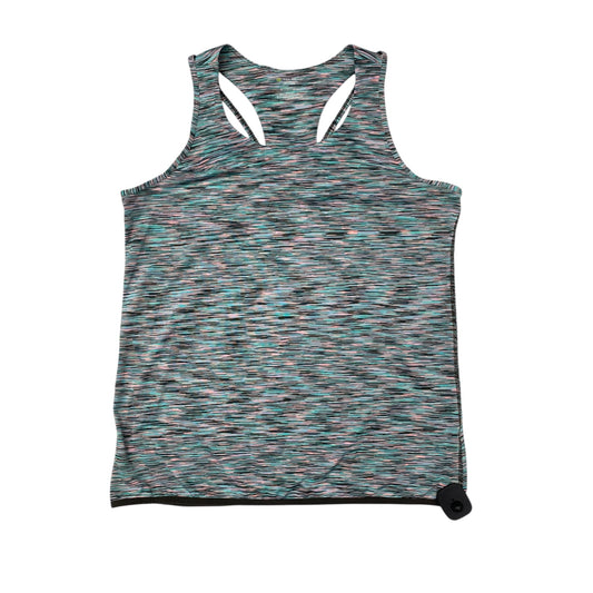 Athletic Tank Top By Tek Gear In Green & Pink, Size:L