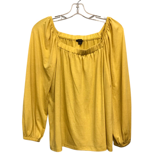 Top 3/4 Sleeve By Ann Taylor In Yellow, Size:S