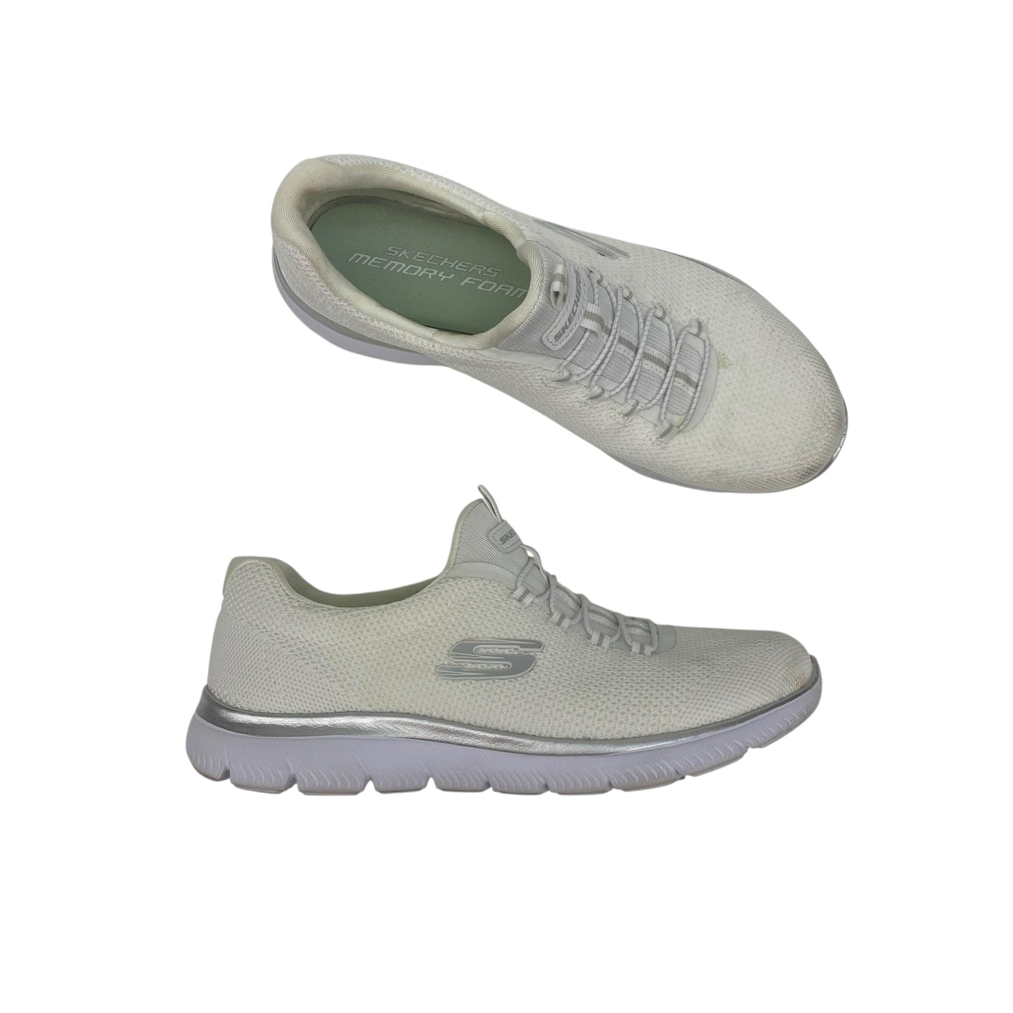 Shoes Athletic By Skechers In White, Size:8