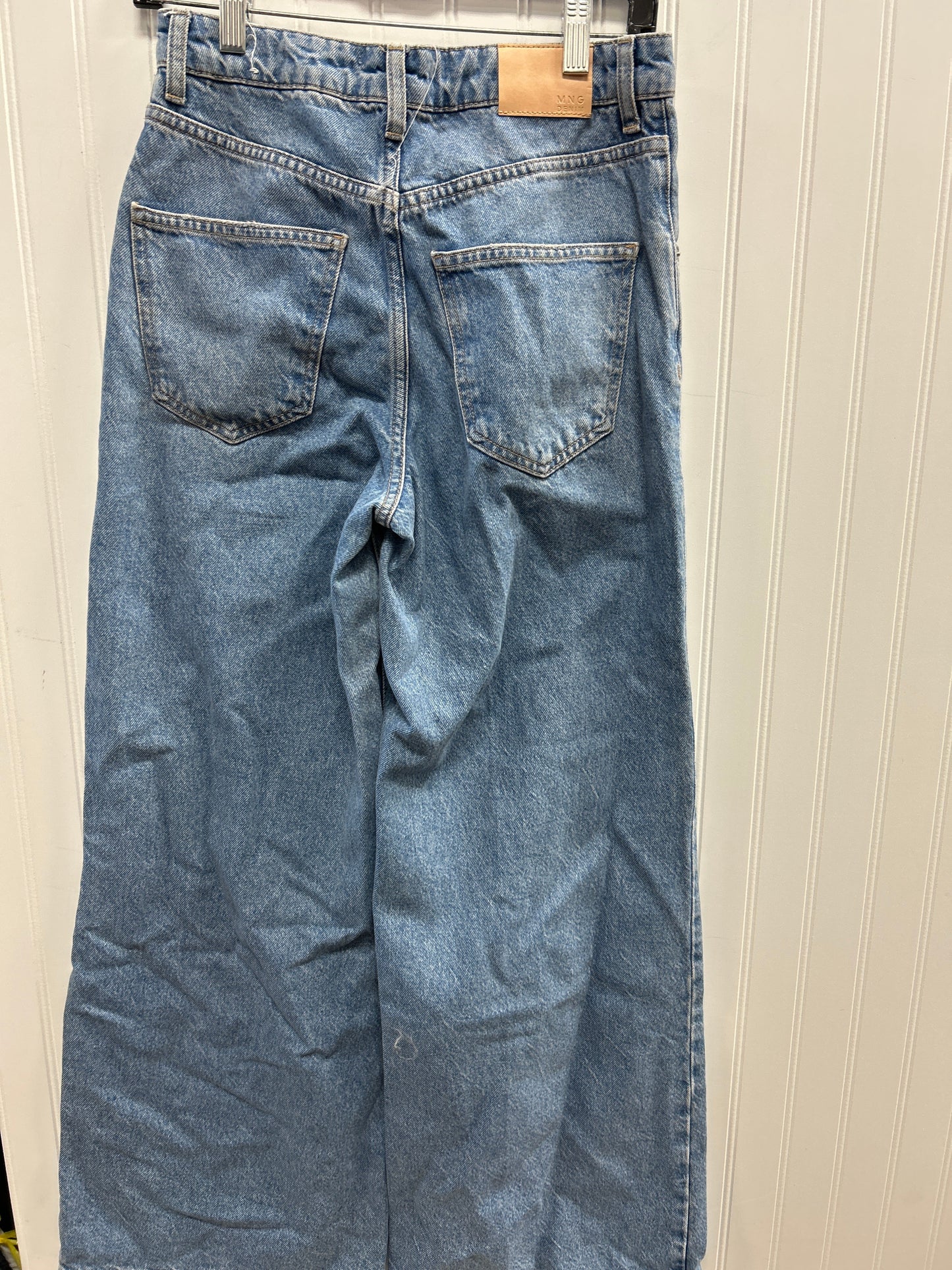 Jeans Wide Leg By Mng In Blue Denim, Size:4