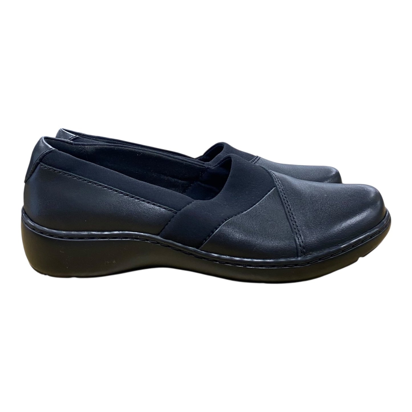 Shoes Flats By Clarks In Black, Size:9