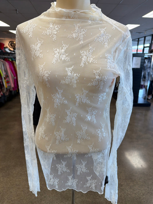 Top Ls By Clothes Mentor In White, Size:L