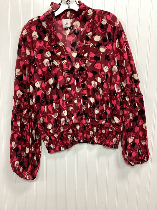 Blouse Ls By Cabi In Red, Size:M