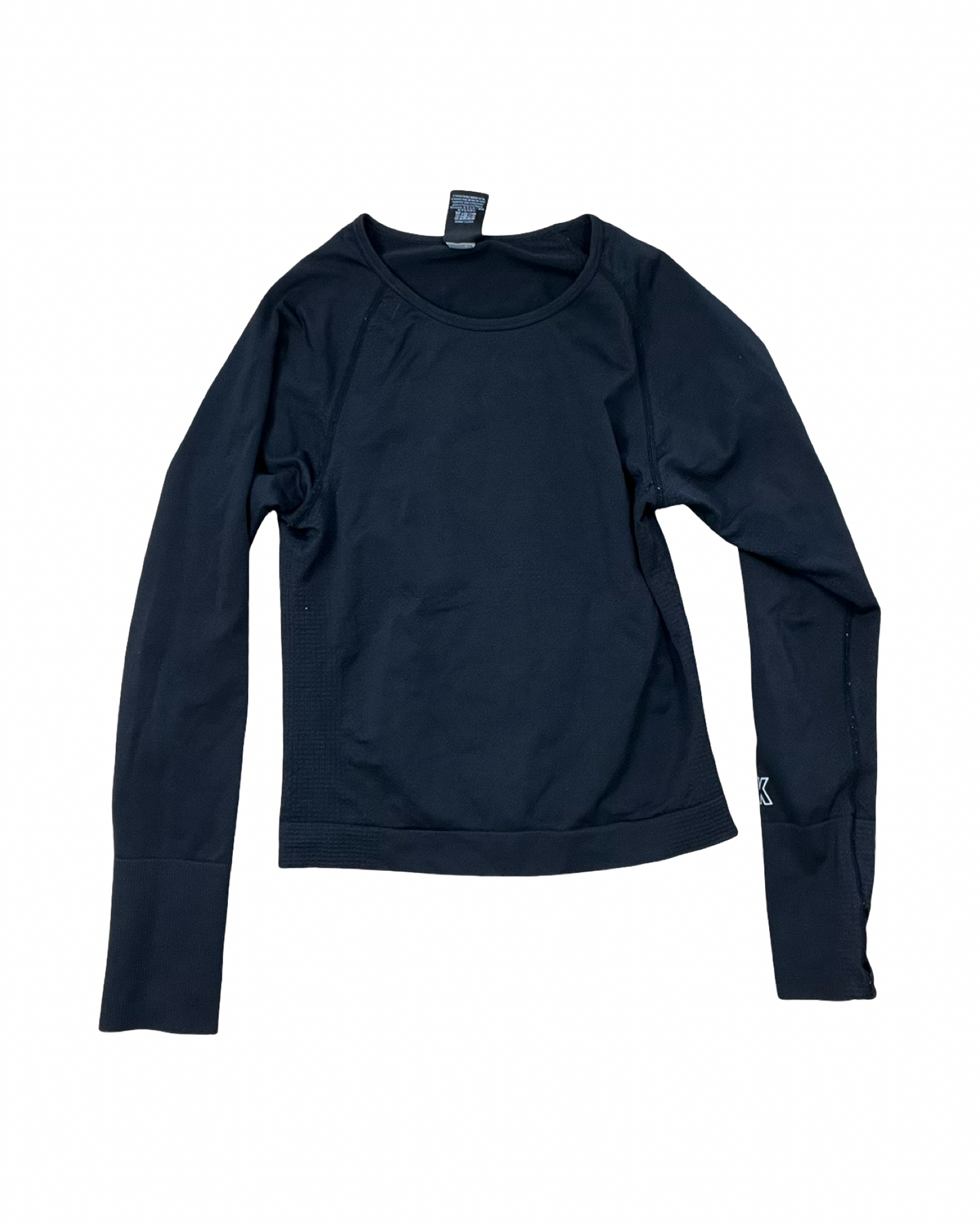 Athletic Top Ls Crewneck By Pink In Black, Size:L