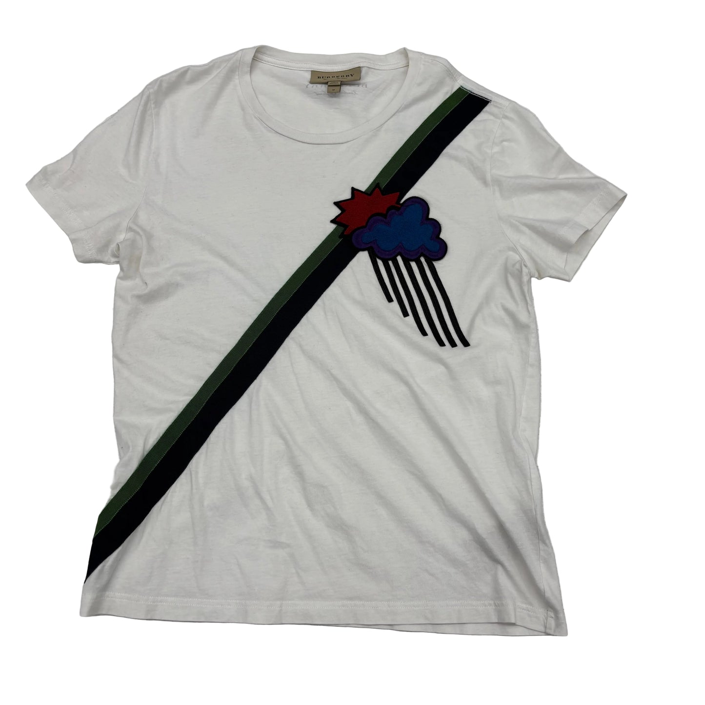 Top Ss Luxury Designer By Burberry In White, Size:M